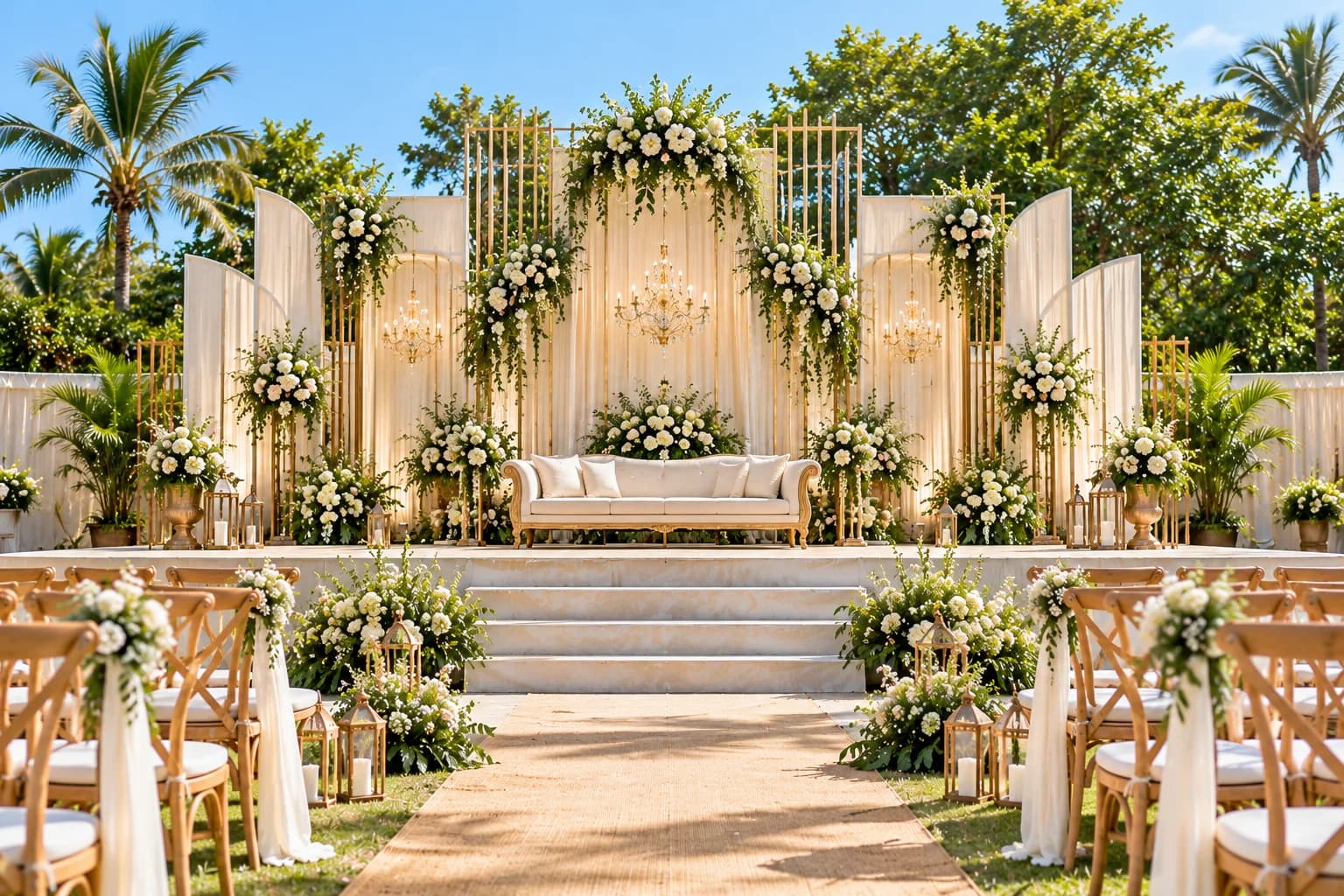 Traditional Kerala Floral Stage