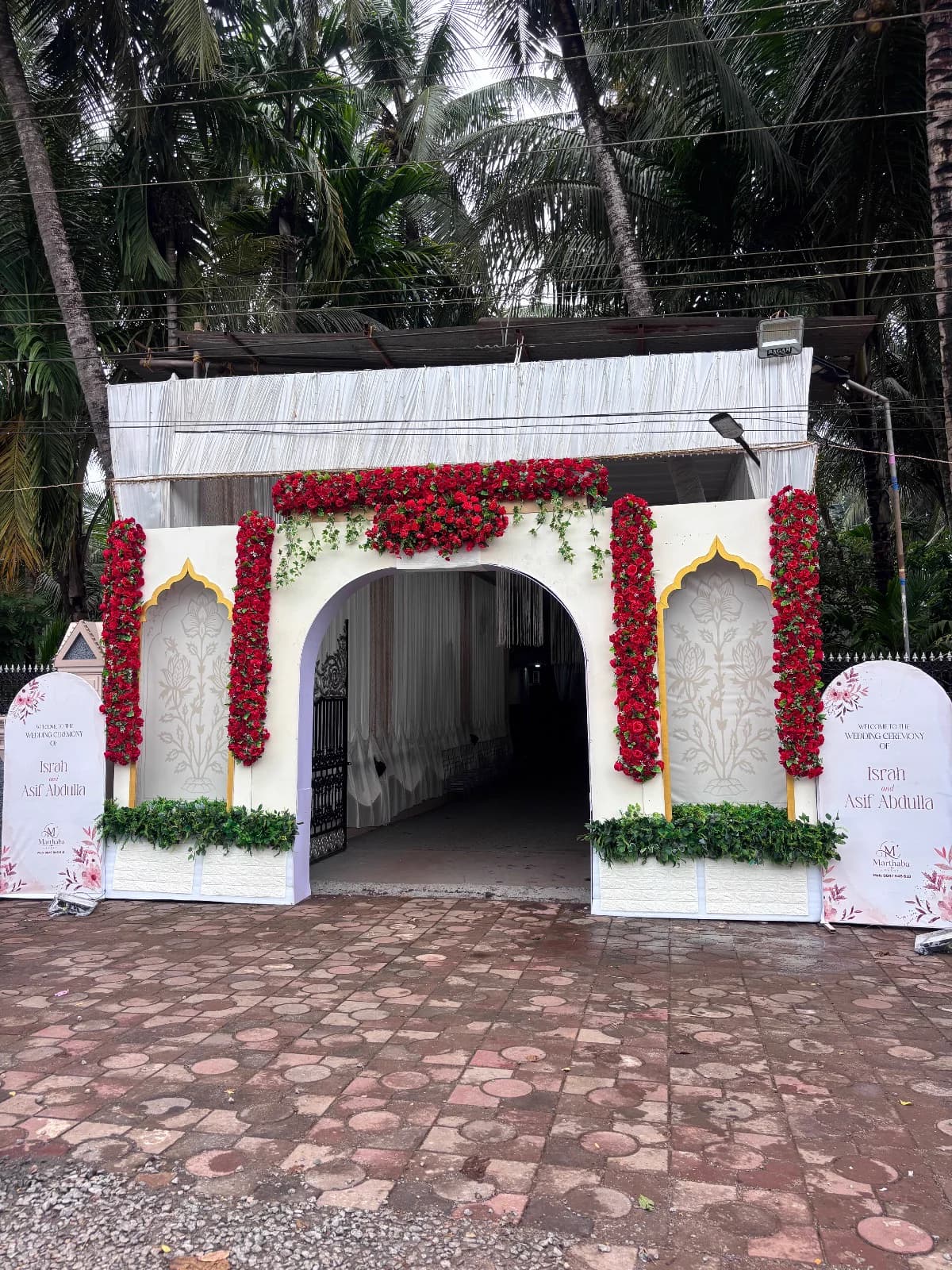 Opulent Gold Backdrop Stage